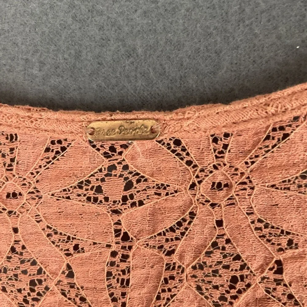 Free People Pink Lace Blouse - Picture 4 of 7